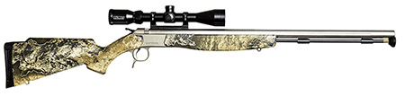 CVA PR2040SSC Optima V2 w/Optic 50 Cal 209 Primer 26" Stainless Fluted Barrel, Drilled  &  Tapped Stainless Steel Receiver, Fixed Realtree Excape Synthetic Stock, KonusPro3-9x40mm BDC Scope