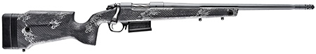 Bergara Rifles B14S752 B-14 Crest 6.5 Creedmoor 3+1 20" Fluted/Threaded, Sniper Gray Cerakote Barrel/Rec, Monte Carlo Carbon Fiber Stock with Black  &  Gray Splatter, Omni Muzzle Brake