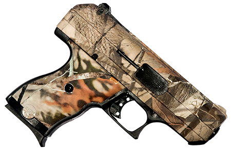 Hi-Point 916WC C9  9mm Luger 8+1 3.50" Black Steel Barrel, Hydro-Dipped Woodland Camo Serrated Steel Slide, Hydro-Dipped Woodland Camo Polymer Frame  &  Grip