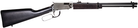 Rossi RL22181WD-NI Rio Bravo  22 LR 15+1 18" Black Polished Alloy Steel Barrel, Nickel Stainless Steel Receiver, Hardwood Fixed Stock, Right Hand