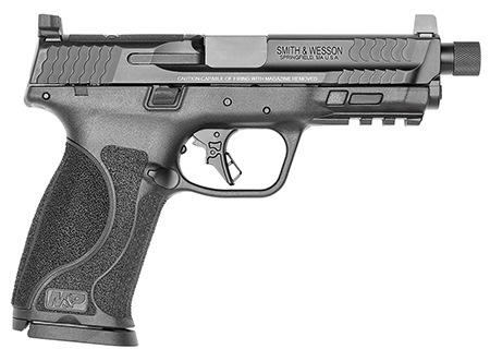 Smith  &  Wesson 13585 M & P M2.0  Full Size 9mm Luger 17+1, 4.62" Black Armornite Steel Threaded Barrel  &  Optic Ready/Serrated Slide, Matte Black Polymer Frame w/Picatinny Rail
