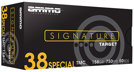 Ammo Inc 38158TMCA50 Signature  38Special 158gr Total Metal Case 50 Per Box/20 Case