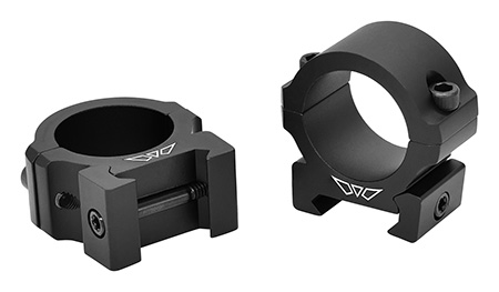 Warne V600M Horizontal Rings Vapor Matte Black 1" Low 0 MOA