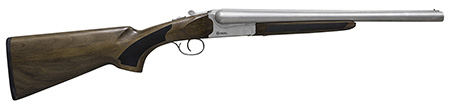 Citadel CITSBS1218NKL Coach  12 Gauge 3" 2rd 18.50" Nickel Barrel/Rec, Fixed Walnut Stock