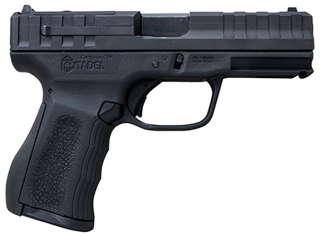 Citadel CITCP9BLK Centurion CP9 Compact 9mm Luger 14+1 4" Black Steel Barrel, Optic Ready/Serrated Slide, Polymer Frame  &  Grip