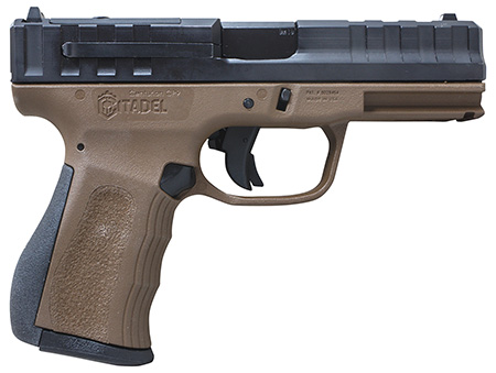 Citadel CITCP9BNZ Centurion CP9 Compact Frame 9mm Luger 14+1, 4" Black Steel Barrel, Black Optic Ready/Serrated Steel Slide, Bronze Polymer Frame  &  Grip