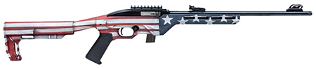 Citadel CIT22LRBUSA Trakr  22 LR 10+1 18" Blued Steel Threaded Barrel  &  Receiver, American Flag Synthetic Stock