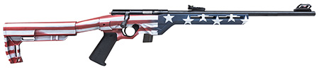 Citadel CIT22LRBLTUSA Trakr  22 LR 10+1 18" Blued Steel Barrel  &  Receiver, American Flag Synthetic Stock
