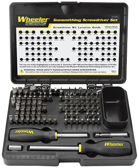Wheeler 4001008 Pro Gunsmithing Screwdriver Set Black 89 Pieces