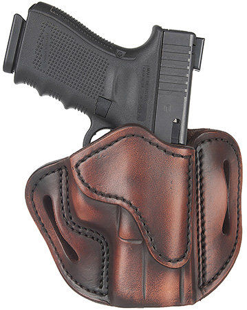 1791 Gunleather ORBH21VTGR BH2.1 Optic Ready OWB Size 2.1 Vintage Leather Belt Slide Fits S&W M & P Shield/Glock 17/Springfield XD9 Right Hand