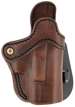 1791 Gunleather ORPDH21VTGR Paddle Holster Optic Ready OWB Size 2.1 Vintage Leather Paddle Fits S&W M & P Shield Fits Glock 17 Fits Springfield XD9 Right Hand