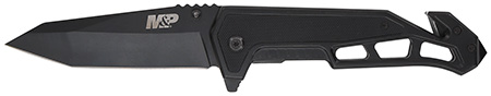 Smith  &  Wesson Knives 1160826 M & P Body Guard Folding Plain Black 8Cr13MoV SS Blade 5.26" Black Steel/G10 Handle Includes Pocket Clip