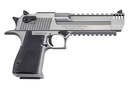Magnum Research DE44SRMB Desert Eagle Mark XIX 44 Rem Mag 6" with Muzzle Brake 7+1 Overall Stainless Steel Black Polymer Grip
