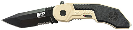 Smith  &  Wesson Knives SWMP3BSDCP M & P M.A.G.I.C. 2.80" Folding Part Serrated Black Oxide 4034 SS Blade 4.30" Aluminum Handle Includes Pocket Clip