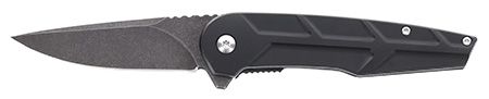 Schrade 1159329 Reckon  3.25" Folding Drop Point Plain Dark Stonewash D2 Steel Blade 4.40" Black Aluminum Handle
