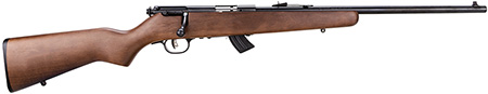 Savage Arms 60703 Mark II G Youth 22 LR 10+1 19" Matte Black Button Rifled Barrel, Matte Black Drilled  &  Tapped Carbon Steel Receiver, Satin Brown Fixed Wood Stock, Right Hand