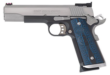 Colt Mfg O5970XETT Gold Cup Trophy 45 ACP 8+1 5" Stainless National Match Barrel, Stainless Steel Serrated Slide  &  Frame w/Beavertail, Ambidextrous