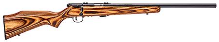 Savage Arms 25700 Mark II BV Full Size 22 LR 5+1 21" Matte Black Heavy Button Rifled Barrel, Matte Black Drilled  &  Tapped Carbon Steel Receiver, Satin Brown Fixed Laminate Stock, Right Hand