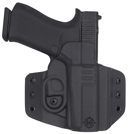 C & G Holsters 0060100 Covert  OWB Black Kydex Belt Loop Glock 43/43X/MOS