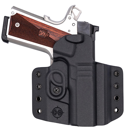C & G Holsters 1862100 Covert  OWB Black Kydex Belt Loop Fits 1911 3.5" Right Hand