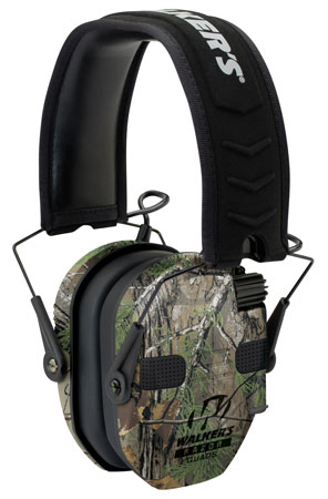 Walker's GWPRSEQMCMO Razor Slim Electronic Muff 23 dB Over the Head Realtree Xtra/Black Polymer