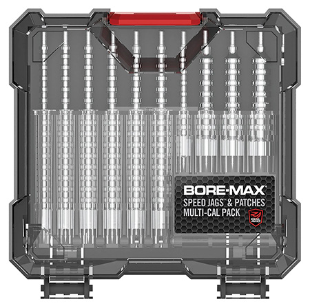 Real Avid AVBMJAGS Bore-Max Jag  &  Patch Set Multi-Caliber Nickel-Plated, 10 Jags, 500 Patches (3 Different Sizes)