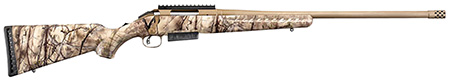 Ruger 36948 American  Full Size 7mm PRC 3+1 24" Burnt Bronze Cerakote Threaded Barrel, Burnt Bronze Cerakote Picatinny Rail Steel Receiver, GoWild Camo I-M Brush Fixed Synthetic Stock, Right Hand