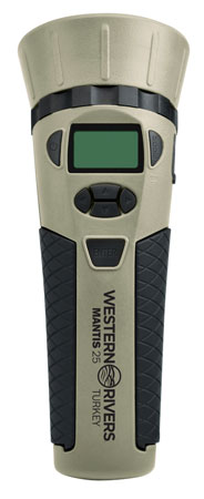 Western Rivers GC25TKY Mantis  Electronic Turkey Call, 25 Preloaded Sounds, Tan Plastic Includes Hand Lanyard