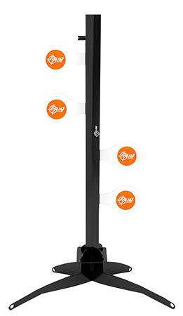 EZ-Aim 15633 Speed Zone Rimfire Dueling Tree  Rifles/Handguns Orange/White Steel Standing Includes 4 Steel Target Paddles