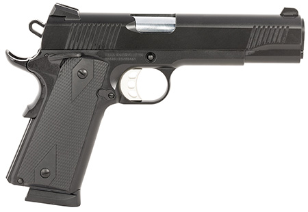 Tisas 10100528 1911 Duty 45 ACP 8+1 5" Black Steel Barrel, Black Cerakote Serrated Steel Slide, Black Cerakote Steel Frame w/Beavertail, Ambidextrous