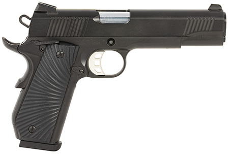 Tisas 10100502 1911 Duty Carry 45 ACP 8+1 5" Stainless Steel Barrel, Black Cerakote Serrated Slide, Black Cerakote Steel Frame w/Beavertail Black Sunburst G10 Grips