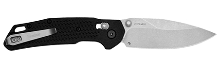 Kershaw 2037 Heist  Mid-Size 3.20" Folding Clip Point Plain Stonewashed D2 Steel Blade, Gray Textured Glass Filled Nylon Handle, Includes Pocket Clip