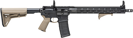 Springfield Armory STV916556FP SAINT Victor 5.56x45mm NATO 30+1 16", Black Rec, FDE Magpul Furniture, Flip-Up Sights, Includes Magpul Angled Grip