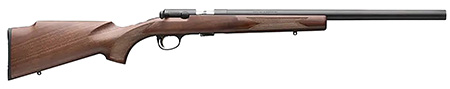 Browning 025253270 T-Bolt Target SR 17 HMR 10+1 20" Matte Blued Heavy Bull Threaded Barrel, Drilled  &  Tapped Matte Blued Steel Receiver, Grade I Black Walnut Target Style Fixed w/Raised Comb Stock