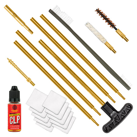 Otis FGSRS22 .22 Cal Cleaning Kit For Rifle  &  Pistol .22 Cal/.223 Cal/5.56mm Yellow Plastic Box Case