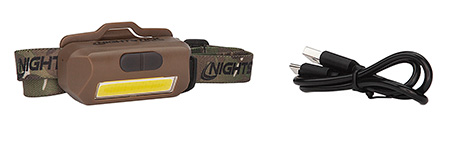 Nightstick USB4510F USB-4510F Multi-Flood Flat Dark Earth 35/60/250 Lumens Green/Red/White LED Bulb Clip-On/Camo Strap