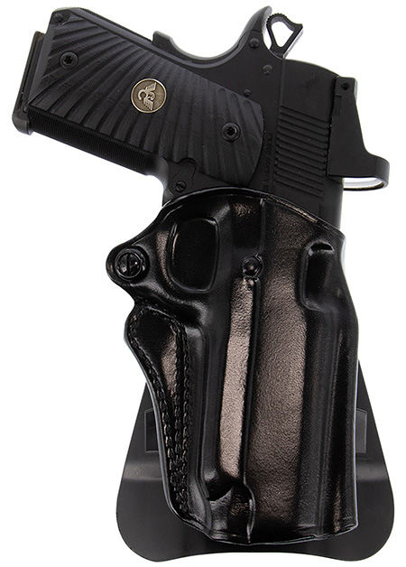 Galco SM2-652B Speed Master 2.0 OWB Black Leather Paddle Fits Mossberg MC1sc/Ruger Max-9/S&W M & P Shield Plus/Shield 3"9/40  &  2.0 9/40 Right Hand