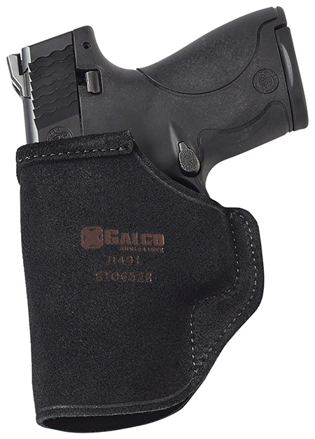 Galco STO858B Stow-N-Go  IWB Black Leather Belt Clip Fits S&W M & P 380EZ Right Hand