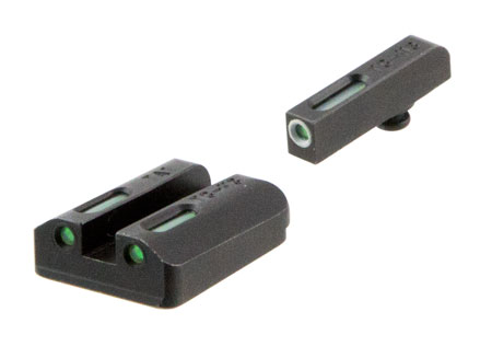 TruGlo TG13TA2A TFX  Black | Green Tritium  &  Fiber Optic White Outline Front Sight Green Tritium  &  Fiber Optic Rear Sight
