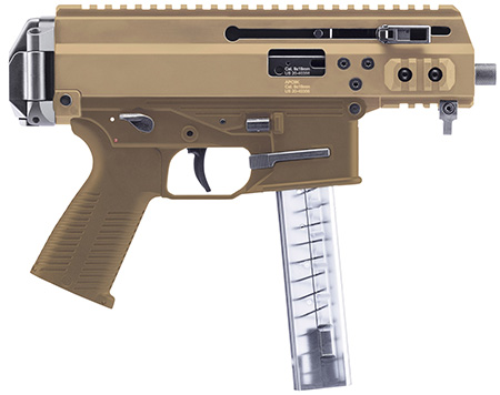 B & T Firearms BT36045CT APC9K Pro 9mm Luger 30+1 4.30" Black Threaded Barrel, M-LOK Handguard, Coyote Tan Aluminum Picatinny Rail Receiver, Coyote Tan Polymer Grips, Ambidextrous