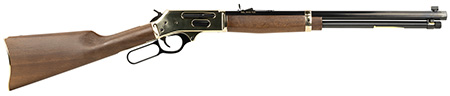 Henry H009BG Side Gate  Full Size 30-30 Win 5+1 20" Blued Steel Barrel, Brass Polished Drilled  &  Tapped Brass Receiver, American Walnut Fixed Stock, Right Hand
