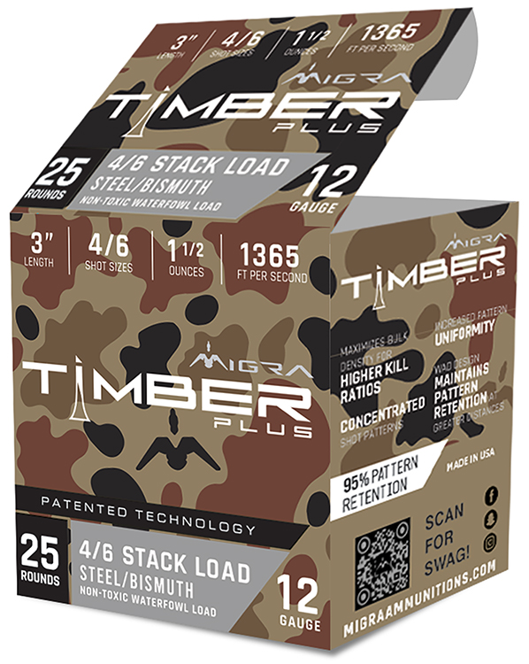 Migra Ammunitions M12SB46 Combinational  12Gauge 3" 1 1/2oz 4/6Shot 25 Per Box/10 Case