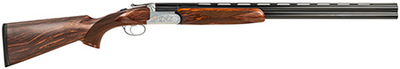 Fausti Usa, Inc 15203 Caledon  20 Gauge 3" 2rd 26" Blued Barrel, Engraved Stainless Rec, Wood Laser Grain Stock, Metallic Bead Sight