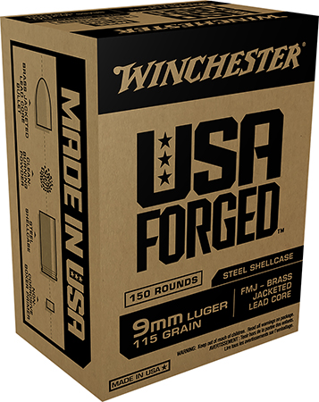 Winchester Ammo WIN9S USA Forged 9mmLuger 115gr Full Metal Jacket 150 Per Box/5 Case