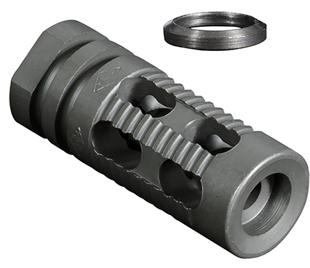 Yankee Hill 285M2 Phantom Comp/Brake with Smooth End, 1/2"-28 tpi Threads 2.25" OAL for 5.56mm