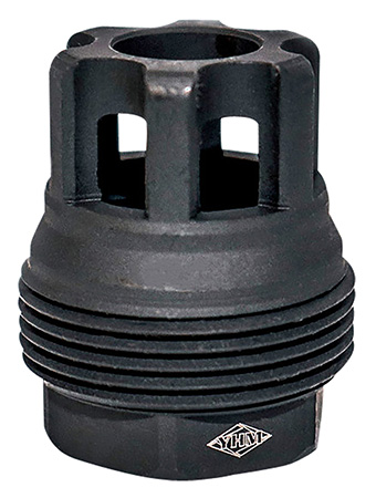 Yankee Hill 4401MB28 sRx QD Mini Muzzle Brake Black Phosphate Steel with 1/2"-28 tpi, 9mm, 1.10" OAL  &  9.375" Diameter for sRx Adapters