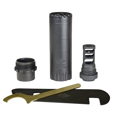 Yankee Hill 218028 Turbo K RB 5.56x45mm NATO, 4.90" L, Black Stainless Steel, Phantom QD Adapter, 1/2"-28 tpi Flash Hider