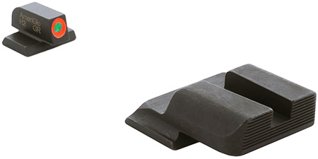 AmeriGlo SW433B Protector Sight Set for Smith  &  Wesson M & P  Green Tritium Orange Outline Front Sight-Black Serrated Rear Sight