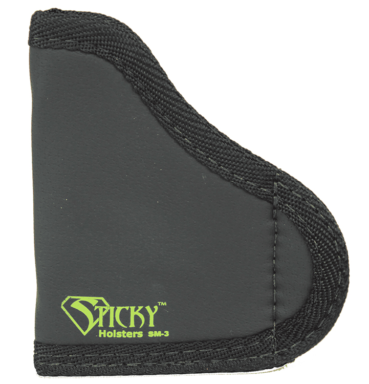 Sticky Holsters SM3 SM-3  IWB Size 3 Black/Green Latex Free Rubber Fits .380 Semi-Auto w/Laser Fits Up To 2.75" Barrel Ambidextrous