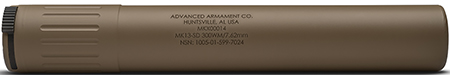 ADVANCED ARMAMENT COMPANY 65008 MK13-SD  30 Cal Rated Up To 300 Win Mag, FDE Titanium, 90T Taper Mount